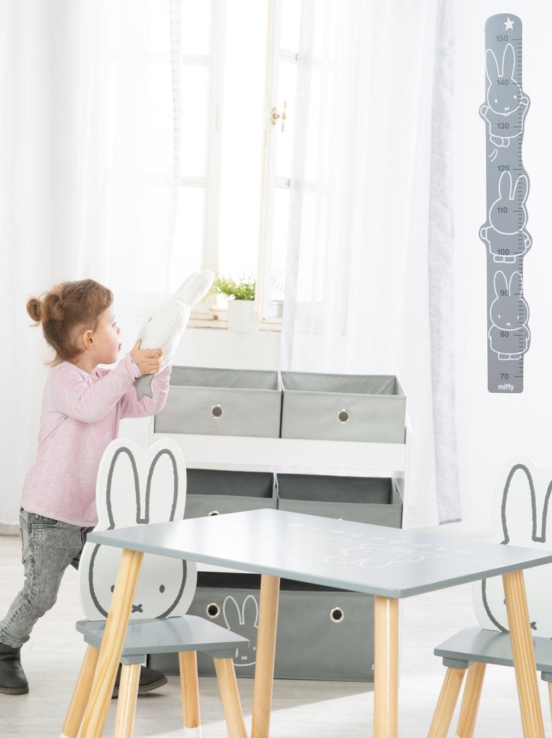 Meuble de rangement jouet en bois + 5 bacs en toile 'Miffy' ROBA Gris Blanc - Kiabi