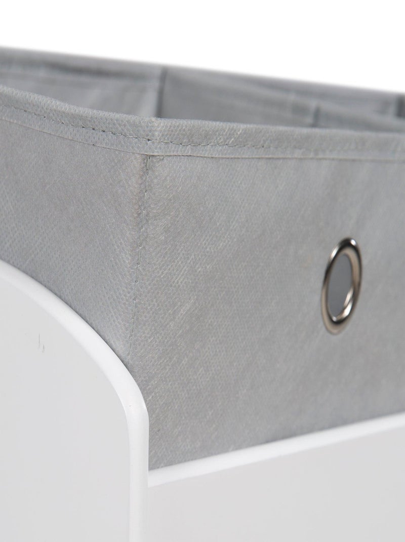 Meuble de rangement jouet en bois + 5 bacs en toile 'Miffy' ROBA Gris Blanc - Kiabi