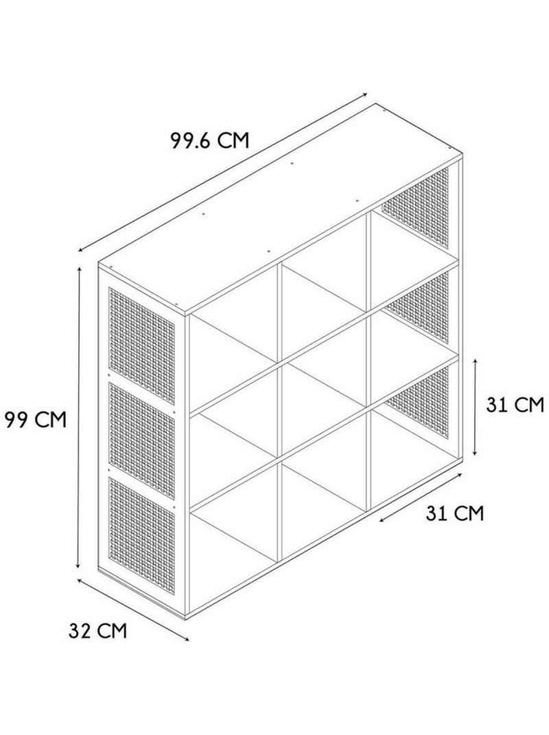Meuble de rangement modulable 9 cases Bali Beige - Kiabi