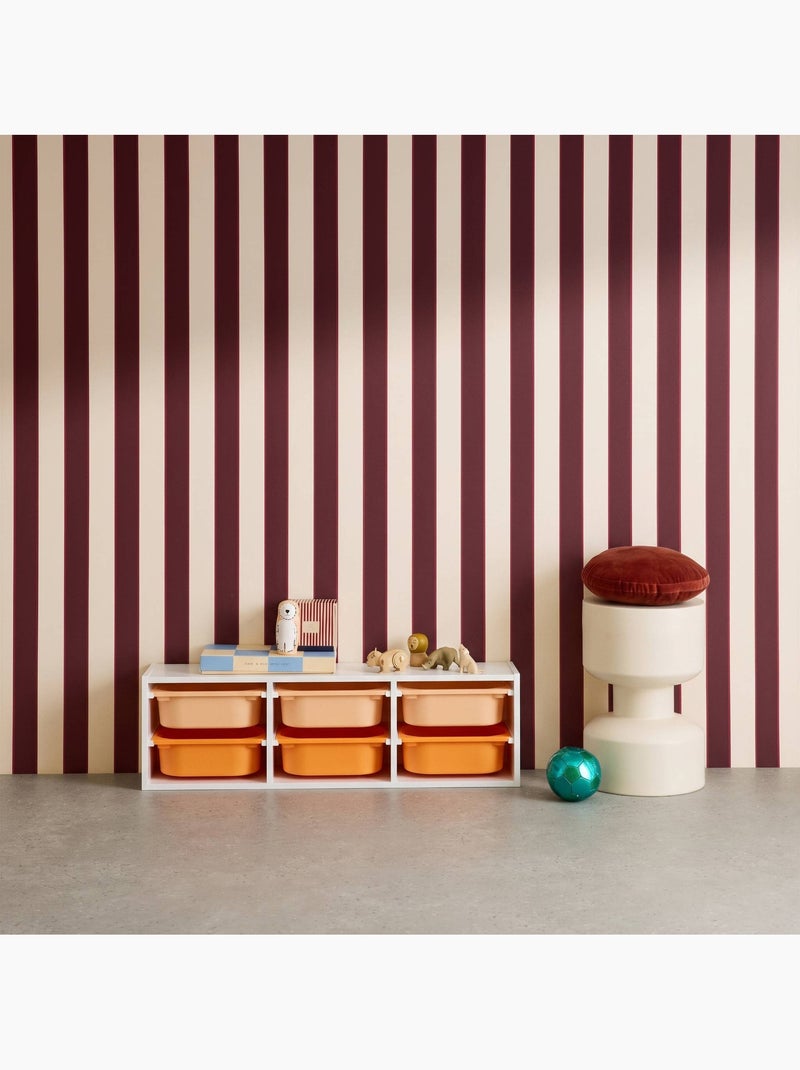 Meuble de rangement pour enfant 6 bacs de rangement colorés sora Orange - Kiabi