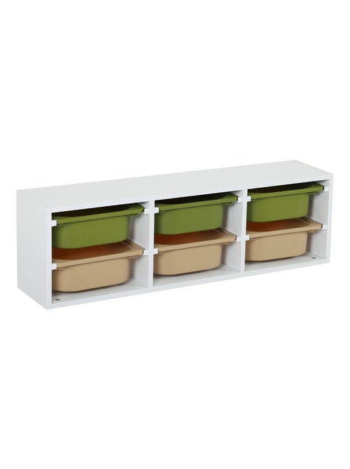Meuble de rangement pour enfant 6 bacs de rangement colorés Sora - Kiabi