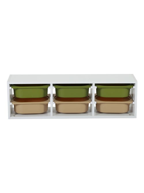 Meuble de rangement pour enfant 6 bacs de rangement colorés Sora - Kiabi