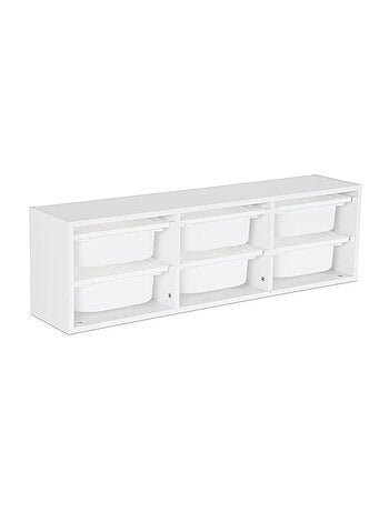 Meuble de rangement pour enfant 6 bacs de rangement Sora