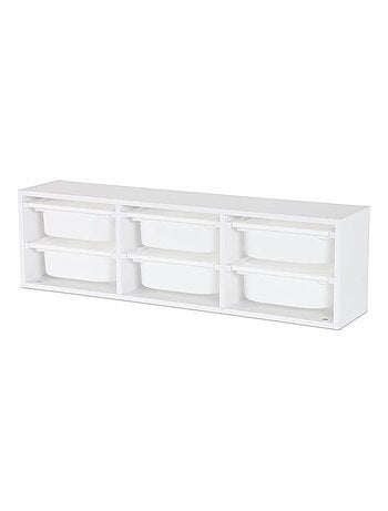 Meuble de rangement pour enfant 6 bacs de rangement Sora