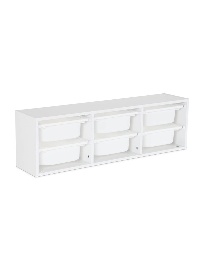 Meuble de rangement pour enfant 6 bacs de rangement Sora Blanc - Kiabi