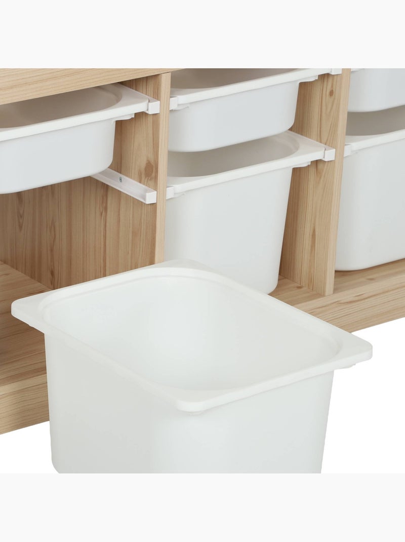 Meuble de rangement pour enfant décor bois 6 bacs de rangement sora Marron - Kiabi