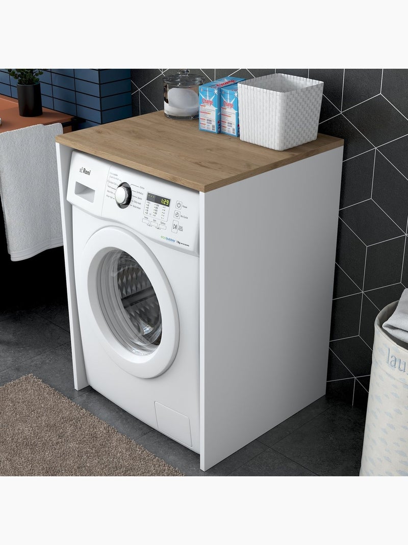 Meuble de rangement pour machine à laver - Marron et blanc Marron - Kiabi