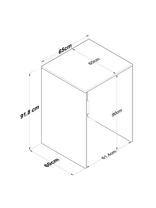 Meuble de rangement pour machine à laver - Marron et blanc - Kiabi