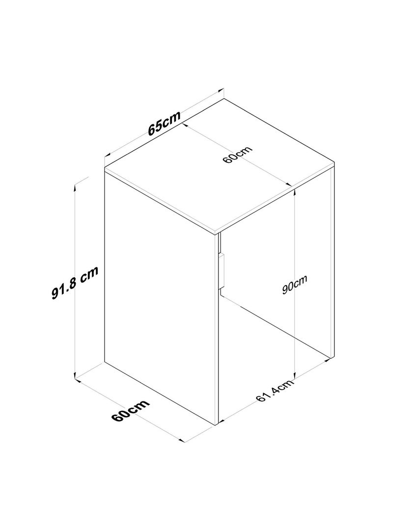 Meuble de rangement pour machine à laver - Marron et blanc Marron - Kiabi