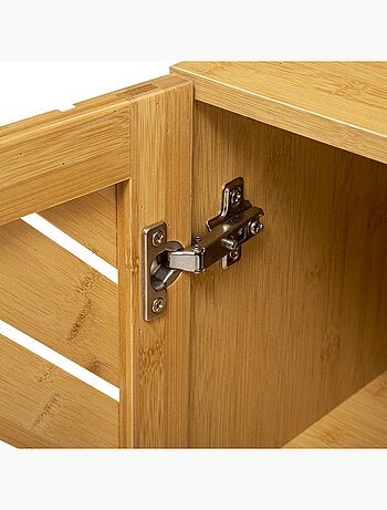 Meuble de salle de bain 1 porte en bambou BATH N' MODUL - Beige