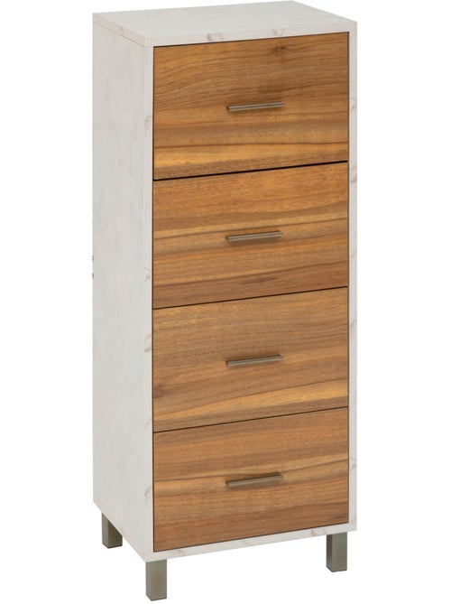 Meuble de salle de bain 4 tiroirs effet marbre COME - Kiabi