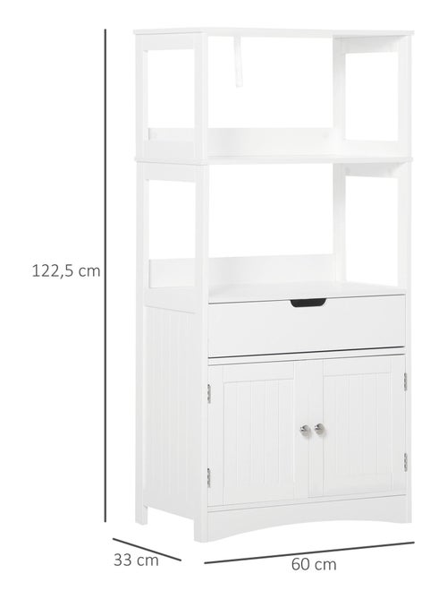 Meuble de salle de bain multi-rangement blanc - Kiabi