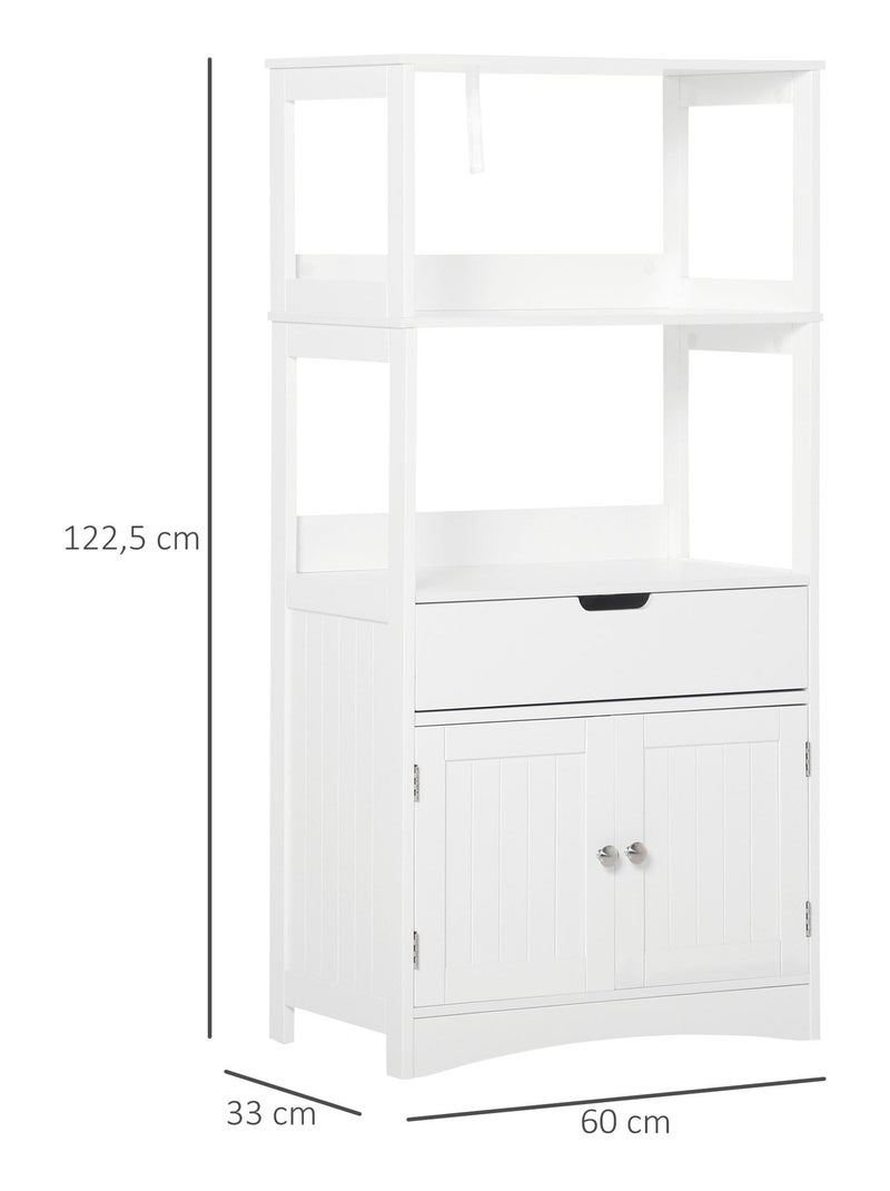 Meuble de salle de bain multi-rangement blanc Blanc Blanc - Kiabi