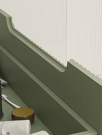 Meuble de salle de bain ondulé à suspendre avec vasque à poser