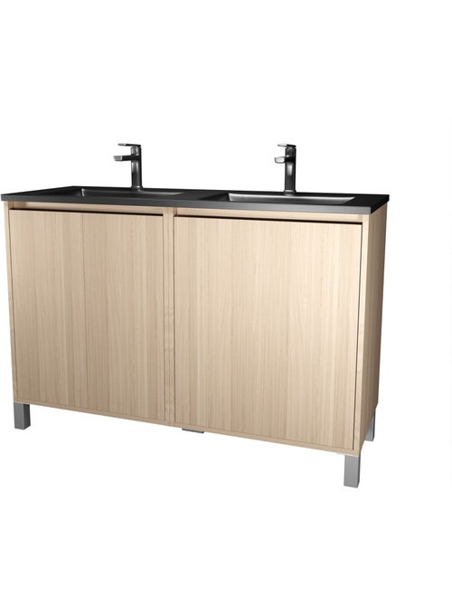 Meuble de salle de bains double vasque avec 4 portes - Kiabi Meuble de salle de bains double vasque avec 4 portes - Kiabi