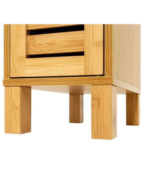 Meuble de WC en bambou SICELA - Marron - Kiabi