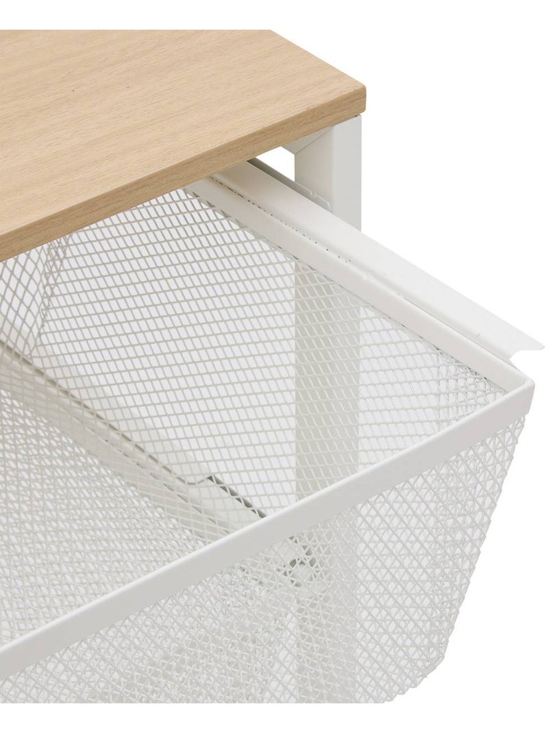 Meuble d'entrée rectangulaire meshy Blanc - Kiabi