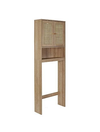 Meuble dessus WC Bali en cannage - Marron