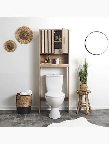 Meuble dessus WC Saulk en bois - Marron