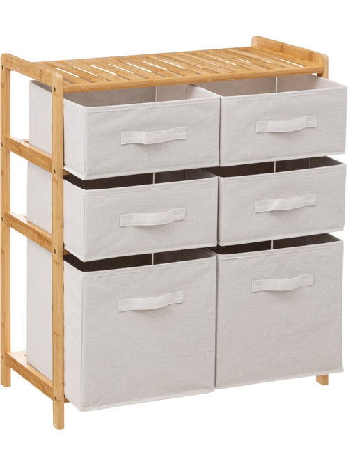 Meuble étagère avec 6 paniers TIDY BOX - Kiabi