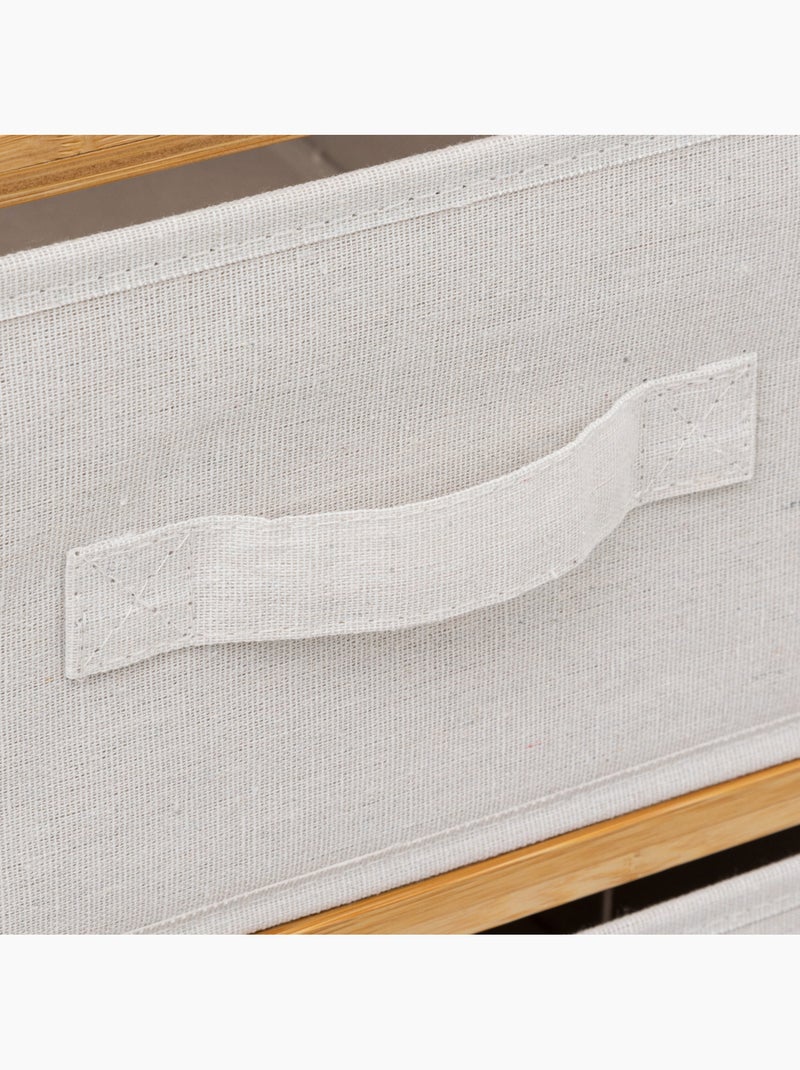 Meuble étagère avec 6 paniers TIDY BOX Beige - Kiabi