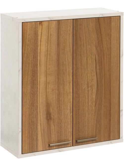 Meuble haut suspendu 2 portes effet marbre COME - Kiabi Meuble haut suspendu 2 portes effet marbre COME - Kiabi
