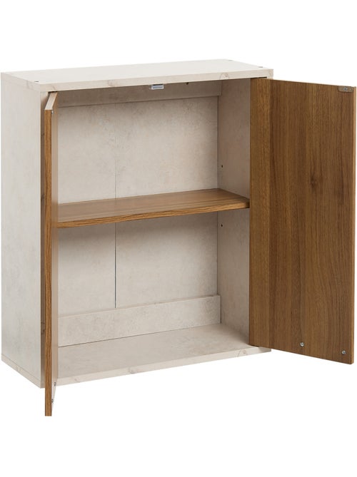 Meuble haut suspendu 2 portes effet marbre COME - Kiabi Meuble haut suspendu 2 portes effet marbre COME - Kiabi