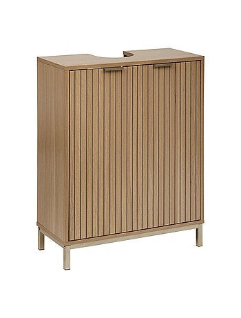 Meuble lavabo 2 portes en bois TASSO - Beige