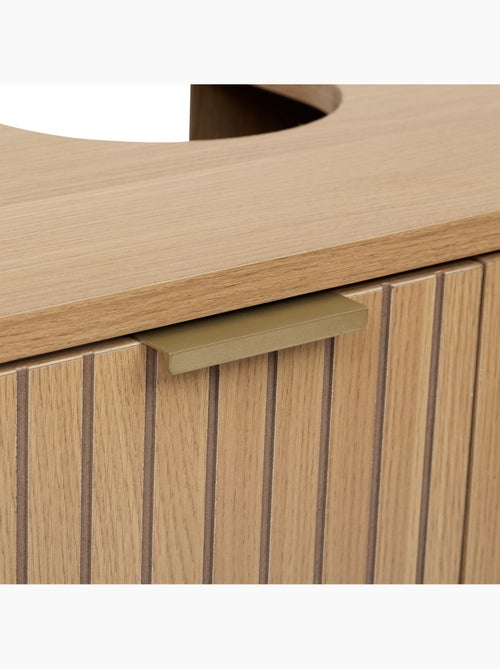 Meuble lavabo 2 portes en bois TASSO - Beige - Kiabi
