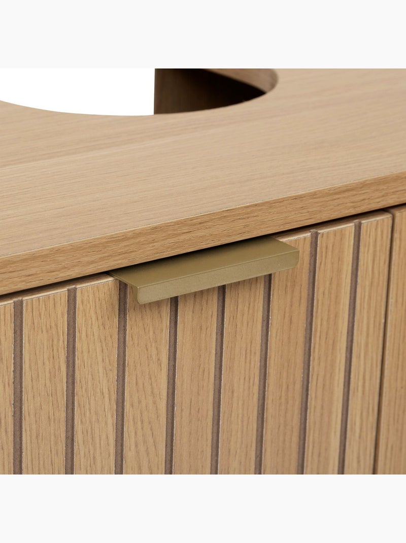 Meuble lavabo 2 portes en bois TASSO - Beige Beige - Kiabi