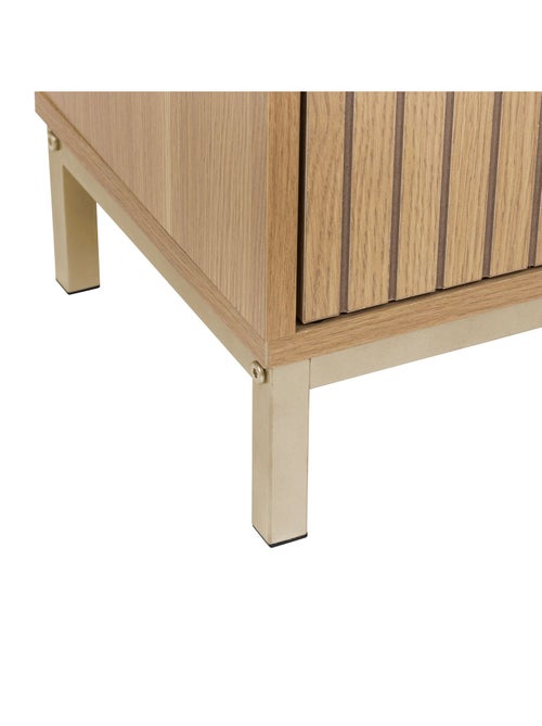 Meuble lavabo 2 portes en bois TASSO - Beige - Kiabi