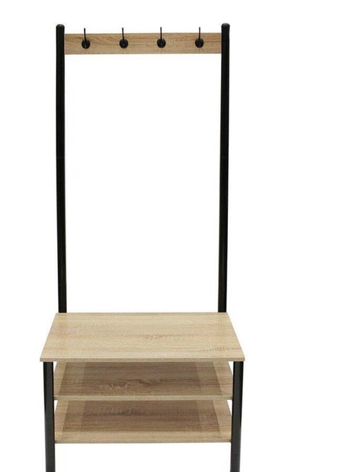 Meuble porte manteaux 4 crochets 3 étagères - Kiabi