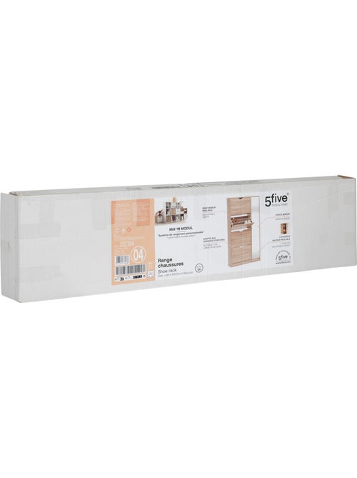 Meuble range-chaussures 24 paires effet chêne DRAWY - Kiabi