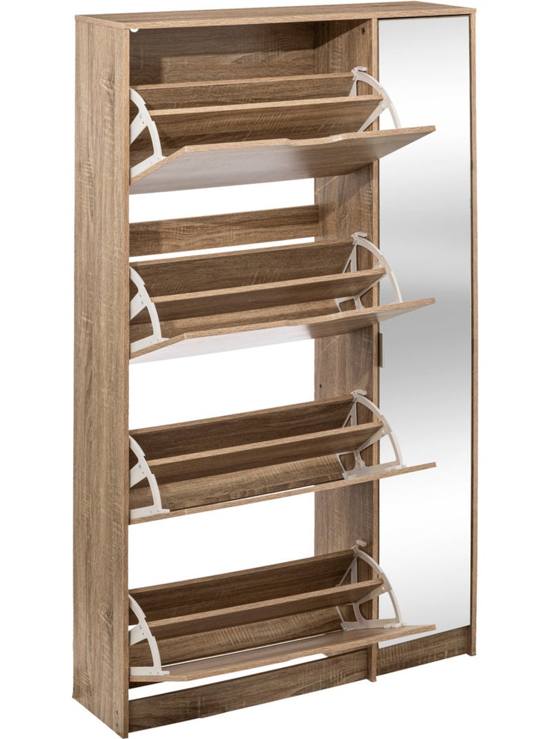 Meuble range-chaussures 24 paires effet chêne DRAWY Bois naturel - Kiabi