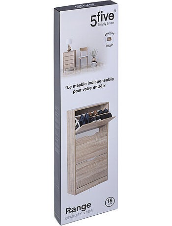 Meuble range-chaussures 3 tiroirs effet chêne DRAWY