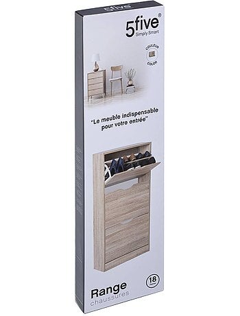 Meuble range-chaussures 3 tiroirs effet chêne DRAWY