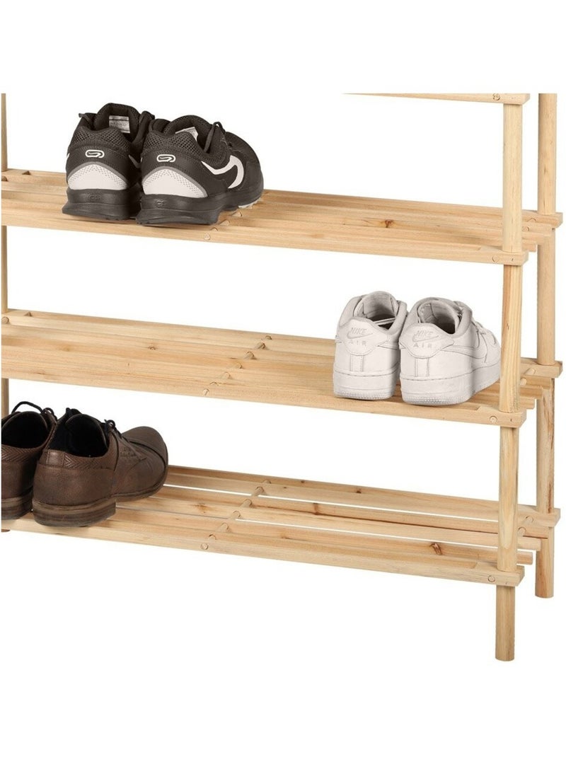 Meuble range chaussures 4 niveaux Wood and co Argent - Kiabi