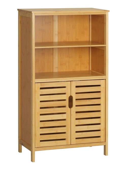 Meuble rangement bas salle de bain bambou - Kiabi