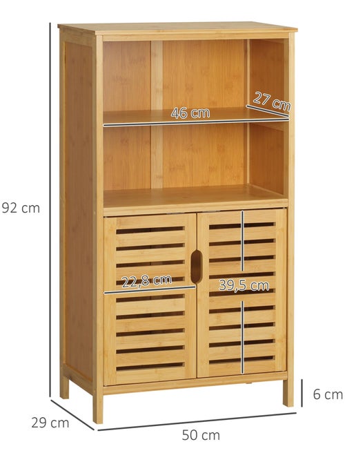 Meuble rangement bas salle de bain bambou - Kiabi Meuble rangement bas salle de bain bambou - Kiabi