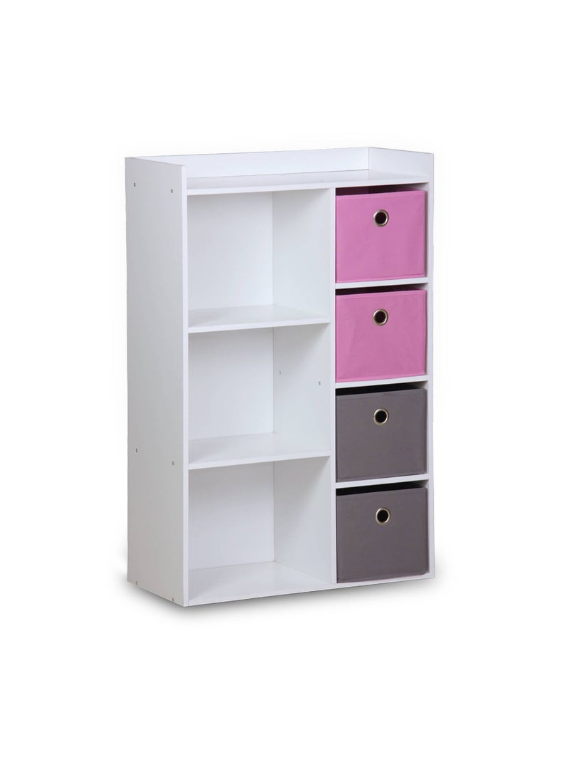 Meuble rangement enfant 4 paniers Camille Rose - Kiabi