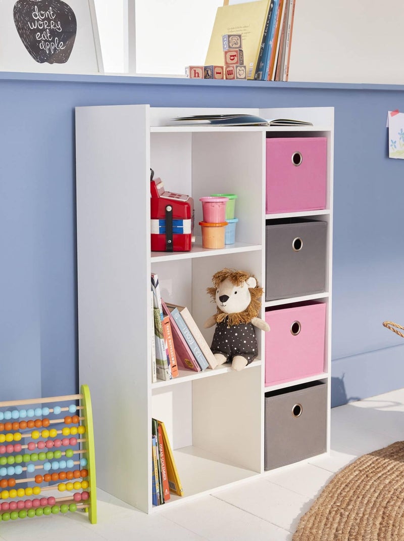 Meuble rangement enfant 4 paniers Camille Rose - Kiabi