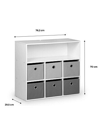 Meuble rangement enfant 6 paniers Camille