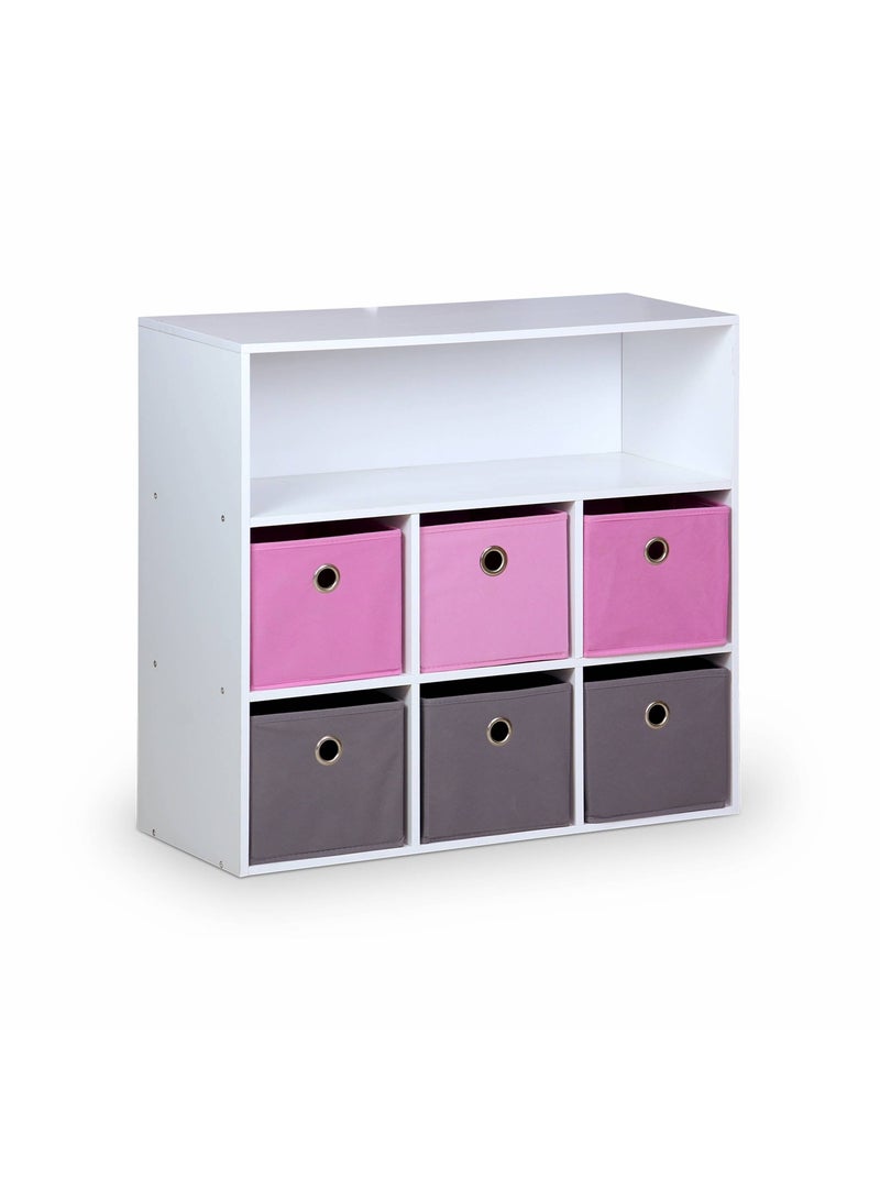 Meuble rangement enfant 6 paniers Camille Rose - Kiabi