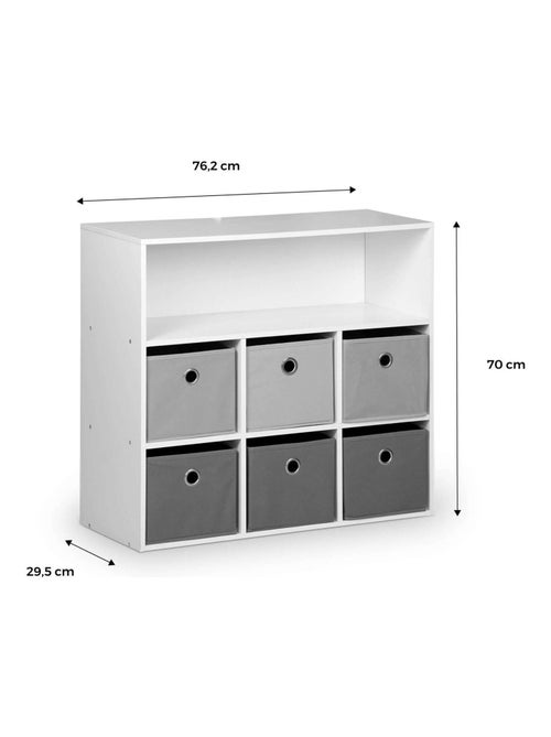 Meuble rangement enfant 6 paniers Camille - Kiabi