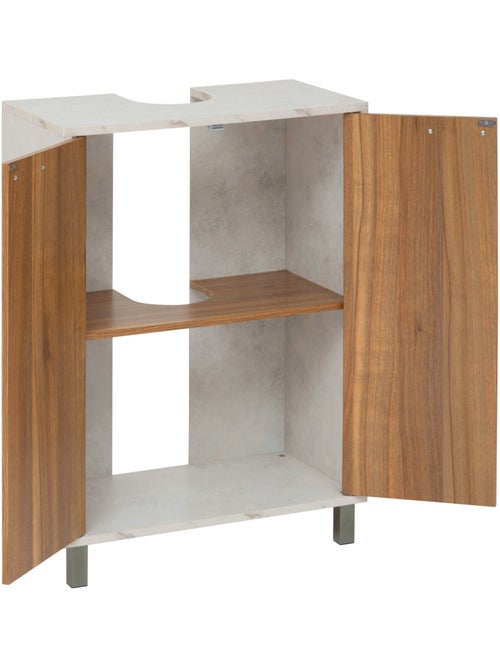 Meuble sous-lavabo 2 portes effet marbre COME - Kiabi Meuble sous-lavabo 2 portes effet marbre COME - Kiabi