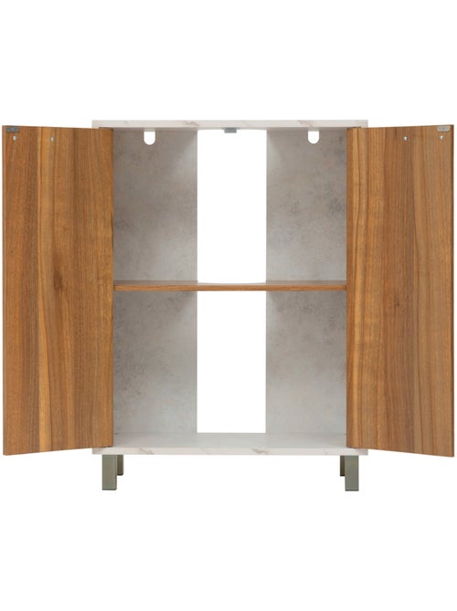 Meuble sous-lavabo 2 portes effet marbre COME - Kiabi Meuble sous-lavabo 2 portes effet marbre COME - Kiabi