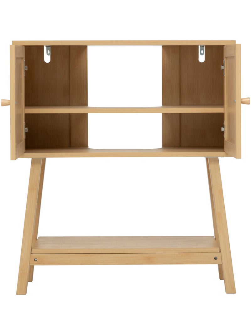 Meuble sous-lavabo 2 portes en cannage CANE Marron - Kiabi