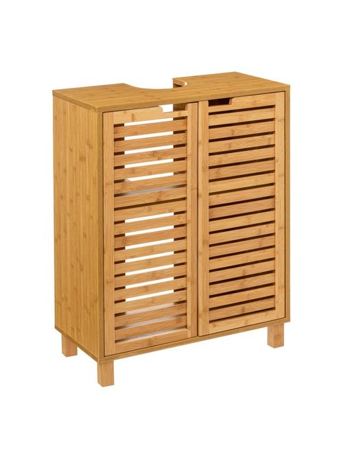 Meuble sous lavabo en bambou Sicela - 60 x H. 80 cm - Marron - Kiabi