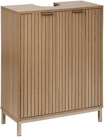 Meuble sous vasque bois rainuré tasso