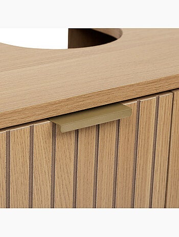 Meuble sous vasque bois rainuré tasso